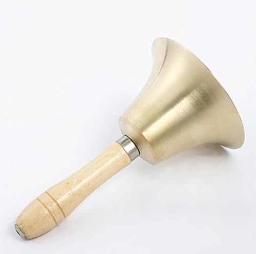 MOEIDO ハンドベル よく響く リングベル ディナーベル 木製ハンドル 卓上ベル 超大音量 大当たり 抽選 ベル 手振りベル 鐘チャイム コールベル 精巧な仕上がり 鐘 ミニ 楽器 ベル ビンゴ ゲーム用 鈴 福引 パーティー 宴会 行事 イベント 抽選会用 ガラガラ 1個