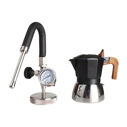 Fenteer Cafet Italiana, con gendor de, espumador de Leche para Cocina, Negro