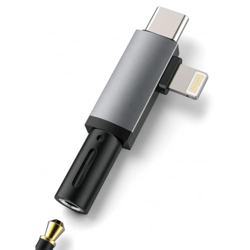 Image of Verilux 2 in 1 Audio Adapter USB C and Light to 3.5mm Jack Converter