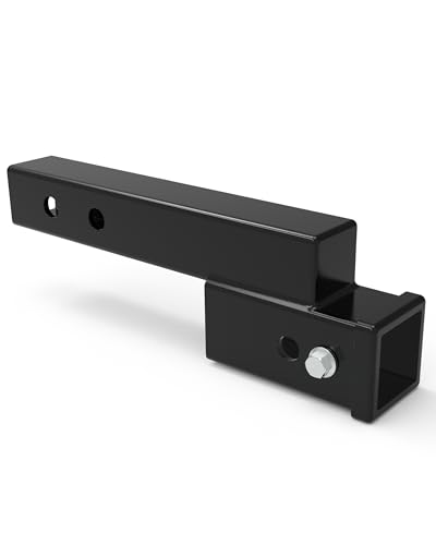 RETURE Trailer Hitch Receiver Adapter 7500lbs Hitch Extender Receiver 2 Drop/Riser 7 and 9 Extension Length Fits for 2 Trailer Receivers