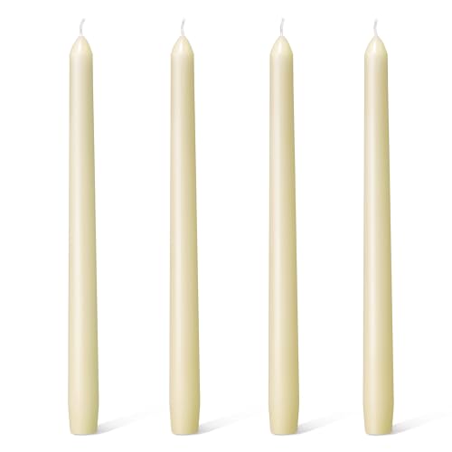 Everymoment Ivory Taper Candles - 4 Pack 10 Inch...