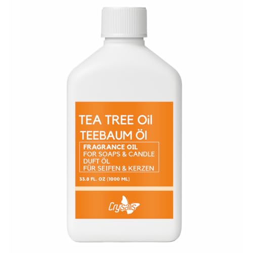 Crysalis Aceite fragante de árbol de té para hacer velas, hacer jabón, derretir cera, difusores y manualidades – Larga duración – 1000 ml
