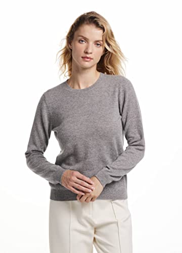 Image of EURKEA Women's Crewneck 100% Cashmere Sweater, Cozy Pullover Winter Top for Women, Gift Ready