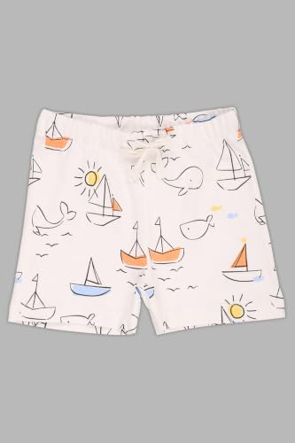 Image of Pantaloons Baby Kids 100% Cotton Printed Shorts | Regular Fit | Mid Rise Waist | Above Knee Length