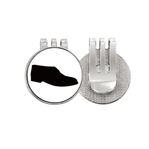 Marqueur de balle de golf en cuir noir homme avec clip magnétique émail pour accessoire