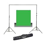 Westcott Photo Basics 9' x 10' Green Screen Cotton Background - Bundle with Flashpoint 10' Background Support System