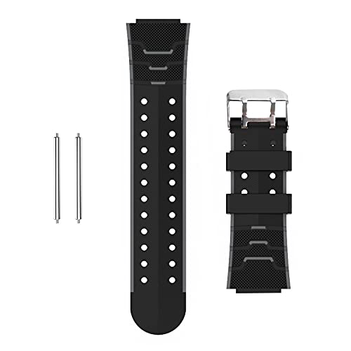 Moweallarge - Pulsera de Repuesto para Reloj Inteligente para niños, Repuesto de Correa de Silicona de 16 mm para X20 (Black) Cover