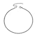bandmax Chaîne de cheville pour femme en acier inoxydable 3/5 mm, maille cubaine/figaro/corde, étanche, pour sandales de plage, argent/plaqué or 18 carats, réglable -22,9 cm, Acier inoxydable,