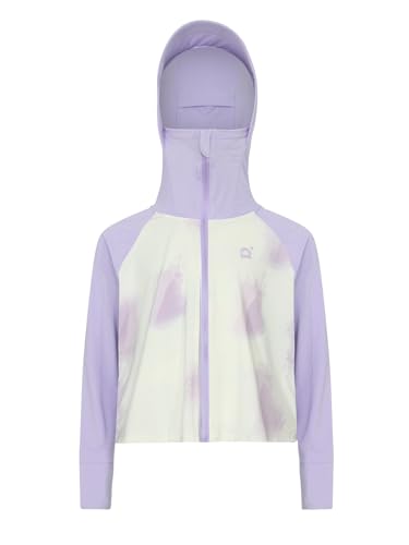 FEESHOW Kids Girls Lightweight Sun Shirts Upf Sun Protection Hoodie Sweatshirts For Outdoor Beach Sports