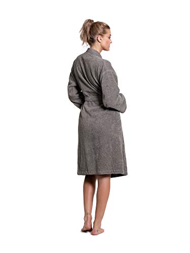 Image of Turkuoise Soft & Absorbent Towel Robe, 100% Cotton Turkish Terry Cloth Kimono Bathrobes for Women