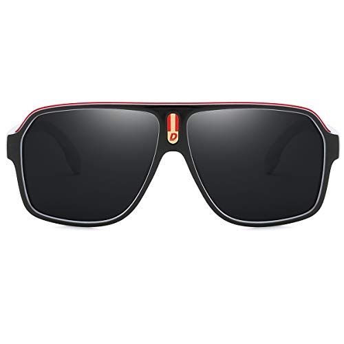 DUBERY Mens Oversized Aviator Sunglasses Classic Large Polarized Lens Shades D103