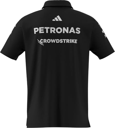 adidas Mercedes-AMG Petronas F1 2025 Men's Team Polo Shirt (Black, XL)2