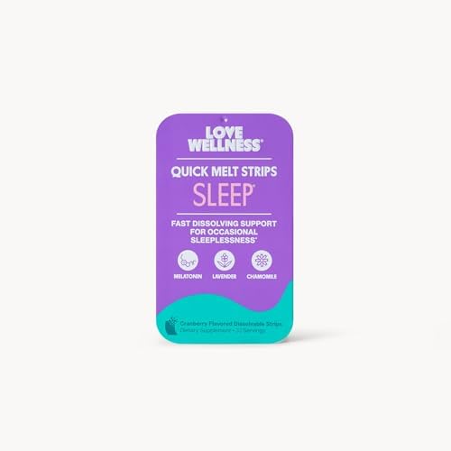 Love Wellness Sleep* Quick Melt Strips - Fast-Dissolving Sleep Su...