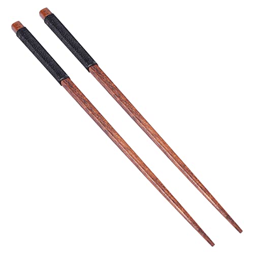 Pasuihcay 1 Pairs Japanese Natural Wood Chopsticks Value Pack Cooking Tableware Black
