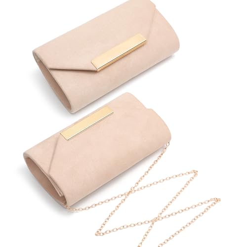 Image of Clutch Purses for Women Evening Bag Faux Suede Formal Party Wedding Cocktail Prom