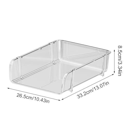 Bac de rangement pour papier empilable pour optimiser l'espace de bureau - 7
