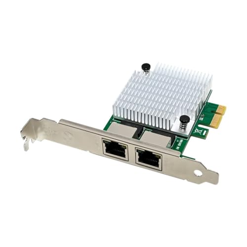 Uxsjakjsd Tarjeta de Red Gigabit Ethernet, Adaptador de Red de Puerto Dual Nic, Tarjeta de Red LAN de Alta Velocidad de 1000 Mbps para Win7/8/10