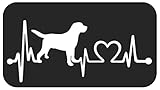 Bluegrass Decals K1003 Labrador Retreiver Heartbeat Monitor Dog Decal Sticker ...