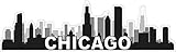 StickerTalk Chicago Skyline Vinyl Sticker, 10 inches by 3 inches