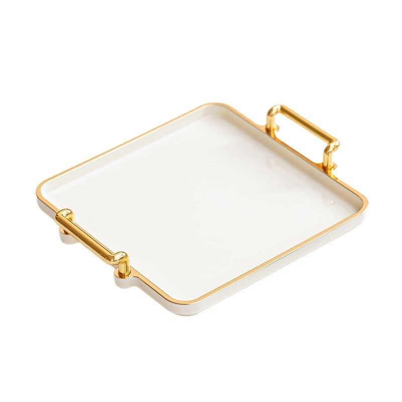 Plateau de rangement de bureau rectangulaire pour cosmétiques et tasses