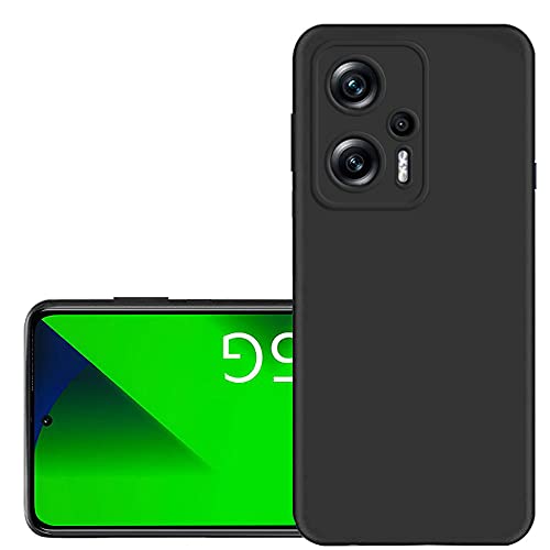 Image of TheGiftKart Sleek Back Cover Case for Redmi K50i 5G | Slim Fit Protective Design | Ultra Matte Finish | Camera Protection Bump | Soft Silicon Back Cover Case (Silicone, Black)