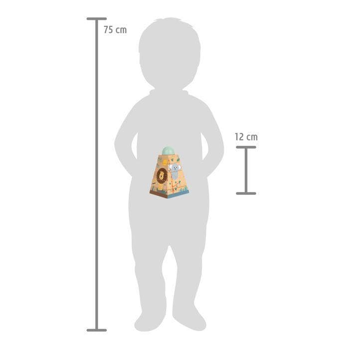 small foot Stapelturm "Safari" aus Holz, Motorikspielzeug zum Stapeln mit Tier-Motiven, für Kinder ab 12 Monaten, 12320 – Ansicht 14