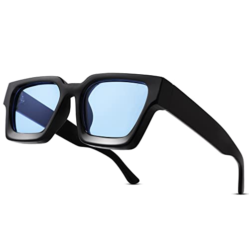 Square Sunglasses for Men Women Fashion Chunky Rectangle Shades UV400 Protection Sun Glasses2