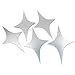 LLZIYAN Autocollant Mural gypsophila Miroir en Forme d'étoile Autocollant Mural Autocollant Art Bricolage décor à la Maison, Argent (31 pièces)