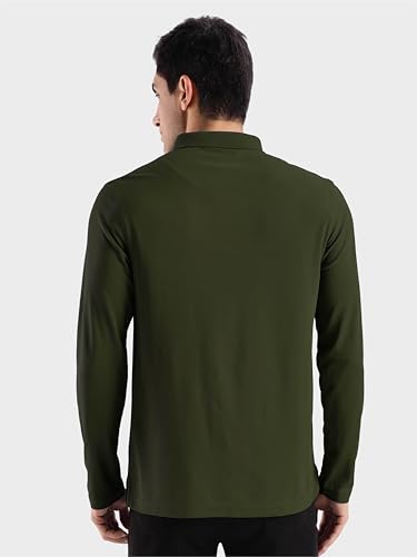 Image of STELLERS Men's Full Sleeve Polo T-Shirt | Feather Touch Feel | Odour Resistant | Wrinkle Free | Quick Dry | Stretchable | Lightweight | Anti-Static | UV Resistance | Anti-Microbial