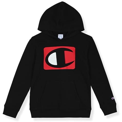 Image of Champion boys Graphic Hoodie Pullover Sweatshirt for Kids With Stylish Embellishments