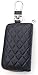DEFTEN The Premium Leather Car Key Chain Coin Holder Zipper Case Remote Wallet Bag for Benz C200.E200.S500.GLS.GLC is Suitable for All Mercedes-Benz Models (Black)