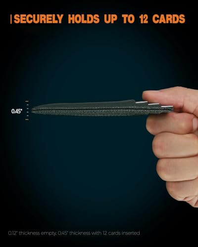 Image of RUNBOX Slim Minimalist Front Pocket RFID Blocking Leather Wallets for Men and Women Card Holder Wallets Gifts for men