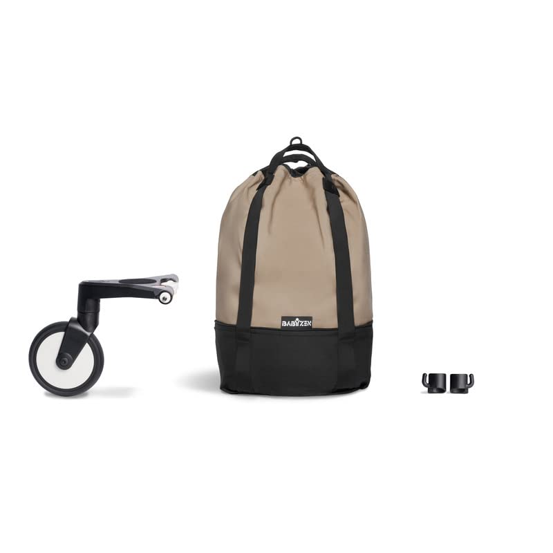 BABYZEN YOYO Bag, Taupe - Provides Additional, Sturdy Storage on The YOYO2 Stroller - Includes Wheel Base & Hooks