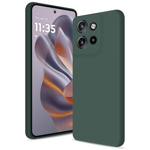 Btstring Hülle für Motorola Edge 50 Neo Hochwertiges Silikon Case Ganzkörper Handyhülle mit Seidig-Weicher Berühren Kratzfestes Weiches Mikrofaserfutter (Grün)