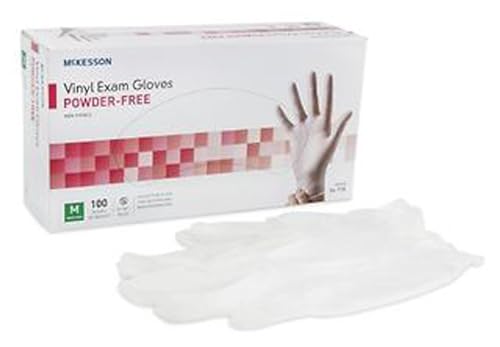 McKesson Disposable Vinyl Exam Gloves Powder-Free Medium - 100ct