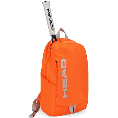 HEAD Mochila de ginástica impermeável para mulheres/homens, mochila compacta para laptop para faculdade/esporte/fitness/trabalho/diariamente,, Laranja, Small, Mochila compacta para academia