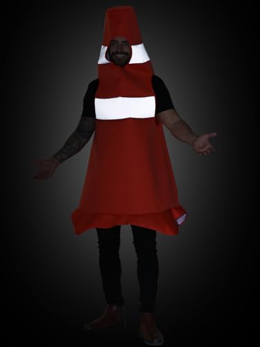 Seasons Construction Cone Costume for Man, Funny Traffic Cone Halloween Costume for Adult4