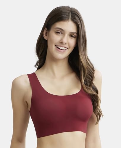 Image of Jockey 1839 Lounge Bra | Wirefree | Padded | Full Coverage | 360 Degree Stretch and Removable Pads | Microfiber Nylon Fabric