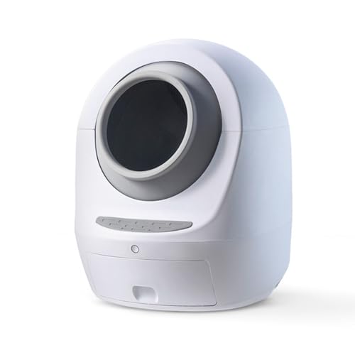Litiere Chat Autonettoyante, Litière Automatique for Plusieurs Chats Avec Application, Contrôle Des Odeurs, Surveillance de La Santé, Extra Large, Bac à Litière Intelligent for Chat ( Color : Gray )