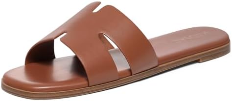 KIDMI Women's Dressy Flat Sandals, Comfortable Slip On Summer Sli...