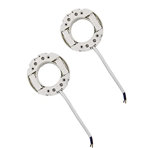 OMIGA 2 Pieces GX53 Base Lamp Holder Connector Bulb Socket Standard Lamp Holder with 12 CM Connection Line Cable for GX53 Light Bulb LED LFC Lamps with Wire