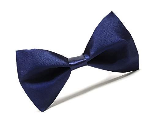 Image of JAGMOOLYA Products The Perfect Classic Satin Pre-Tied Bow Tie Formal Solid Tuxedo Bowtie Adjustable Length Many Colors and Styles Bow for Adults and Children