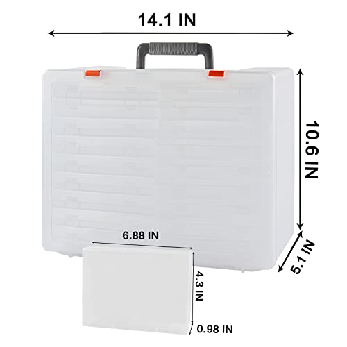 Alcyon PHOTOSTORAGE112 2200+ Baseball Card Storage Box, Sport Cards Display Case Protectors With 18 Inner Plastic Trading Cards Holder Organizer Keeper thumb #4