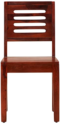 Image of Amazon Brand - Solimo Solid Sheesham Wood Tuvalu 4-Seater Dining Table with 4 Chairs | Durable Wooden Furniture for Dining Room, Kitchen & Home (Honey Finish)