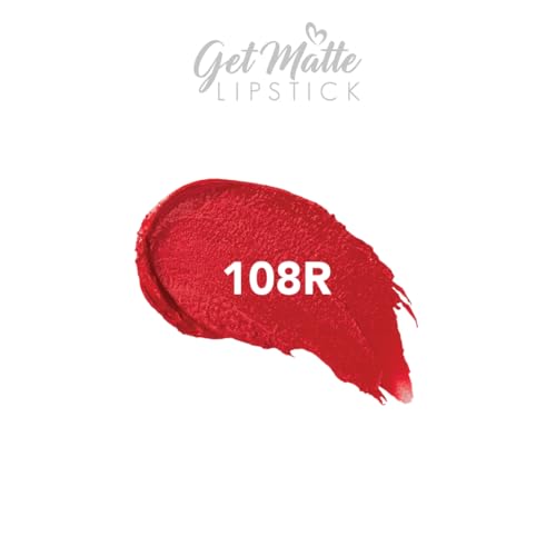 Image of Blue Heaven Get Matte Lipstick, Long Lasting, Light Weight Lipsticks for Women, Moisturizing Matte Lipstick for Women - 108R, 4g