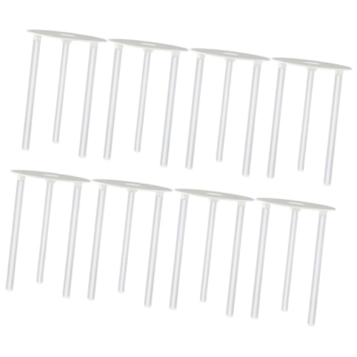 Unomor 8Sets Cake Board Stacking Separator Plates with Support Rods for Tiered Cakes for Weddings and Celebrations