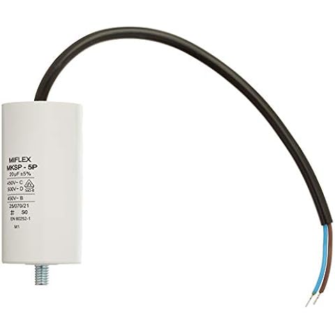 Start-up capacitor motor capacitor 20μF 450V 40x78mm line Miflex; 20uF Cover