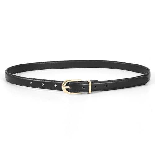 JASGOOD Womens Thin Leather Belt Skinny...