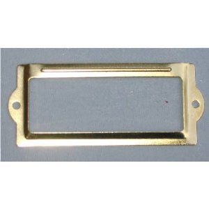 Brass Plated 3-1/2 X 1-1/2 Card Holders Package of 10