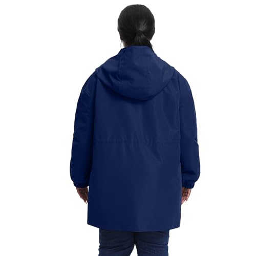 Women's Plus Size Lightweight Windproof Jacket, Water-Resistant Windbreaker Jacket with Hood for Traveling, Hiking, Daily3